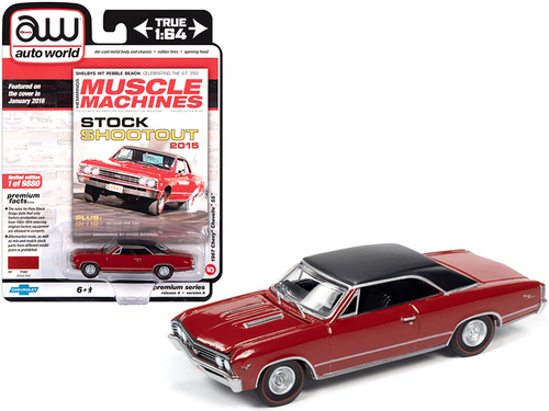 1967 Chevrolet Chevelle SS Bolero Red with Flat Black Vinyl Top