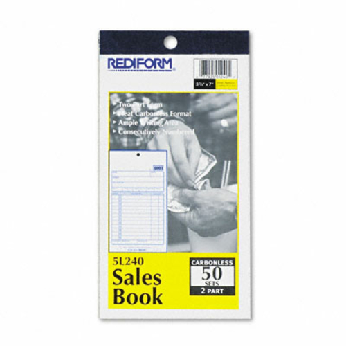 Rediform 5L240 Sales Form  3-5/8 x 6 3/8  Carbonless Duplicate  50 Set