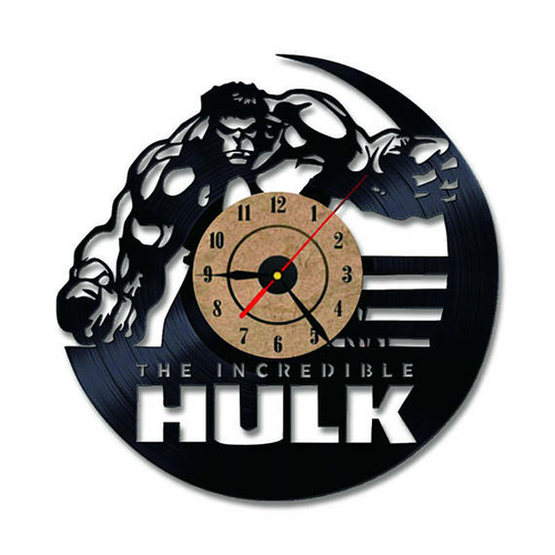 HULK COMICS HANDMADE VINYL RECORD WALL CLOCK FAN GIFT