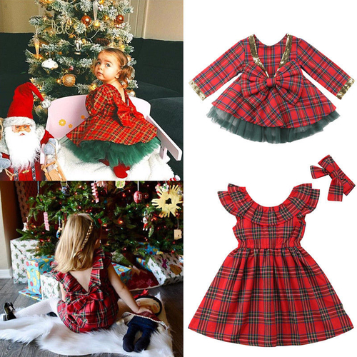 Xmas Cute Pretty Toddler Baby Girls Party Dress 1