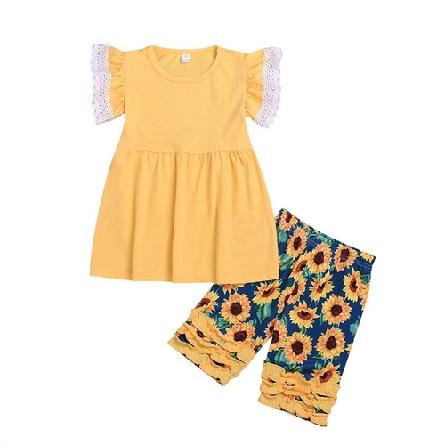 2-7Y Lovely Kids Baby Girl Summer Clothes Sets