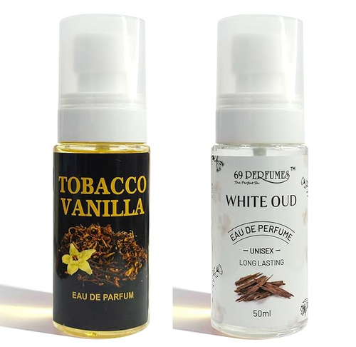 Tobacco Vanilla and White Oud Eau De Perfum For Men 100ml pack of 2