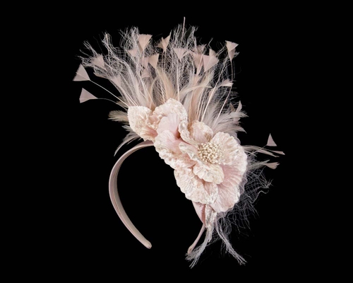 Blush designers flower fascinator