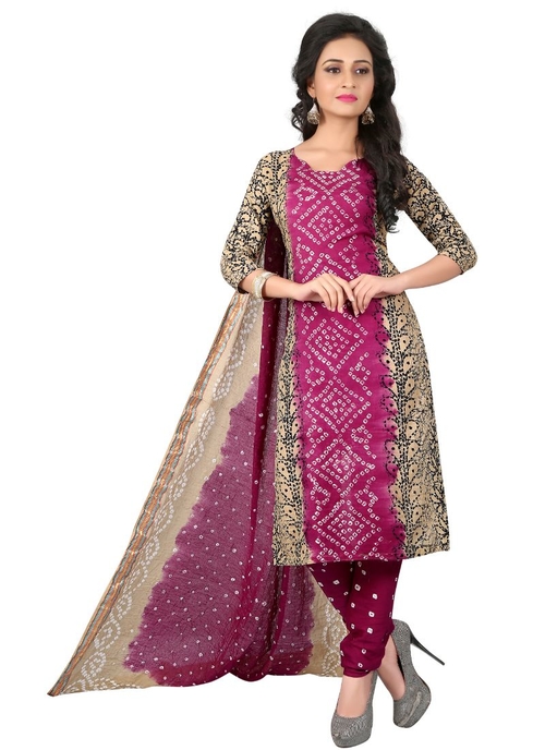 Generic Women's Satin Cotton Salwar Material