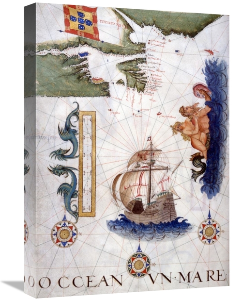 Global Gallery GCS-278260-22-142 22 in. Portolan Atlas Illumination Ar