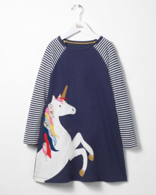 Princess Kids Baby Girls Dress Unicorn Print