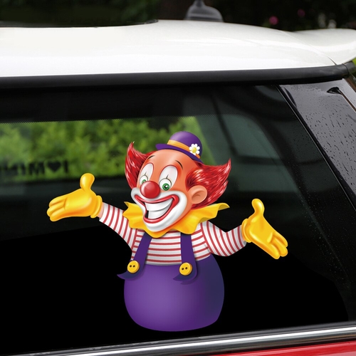 Removable & Reusable Stickers For Car a Clown
