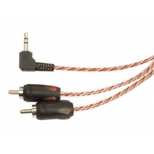 Stinger SI436 6 ft. 3.5 mm to RCA Right Angle 2 Channel Auxilary Cable