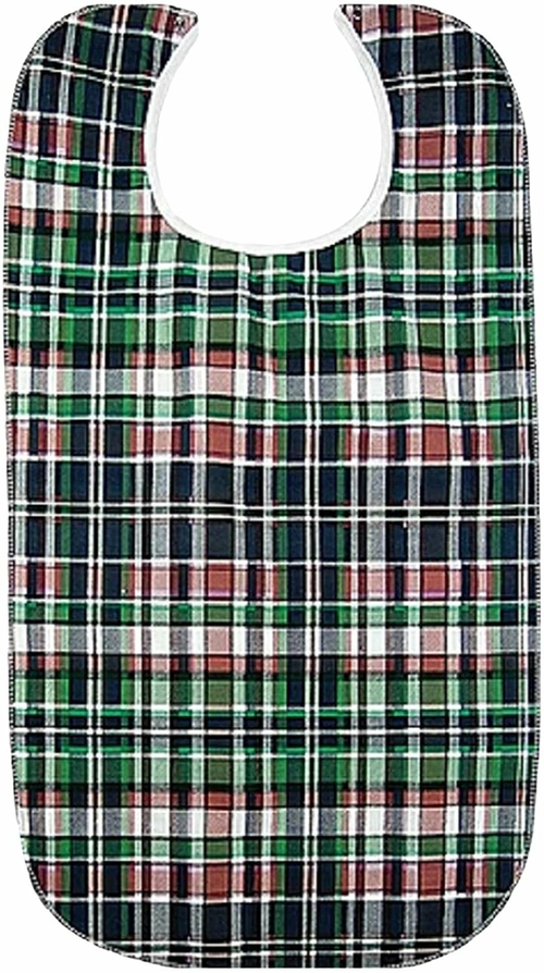 Pack of 12 Adult Clothing Protectors, Plaid 22 x 33. Reusable,