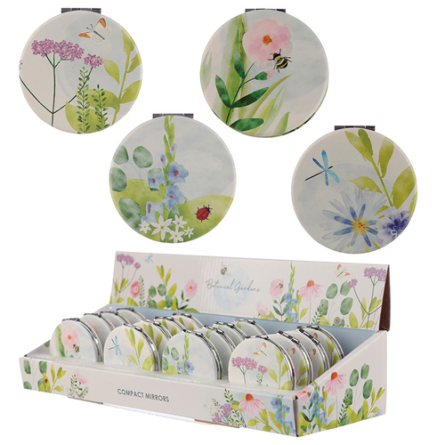 Collectable Botanical Design Compact Mirror