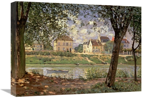 Global Gallery GCS-280070-22-142 22 in. Little Town on the River Seine