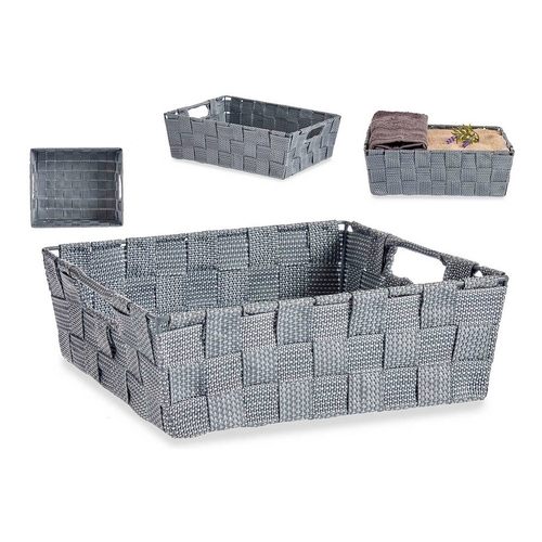 Basket Braiding 23 x 8 x 27 cm Grey Cloth