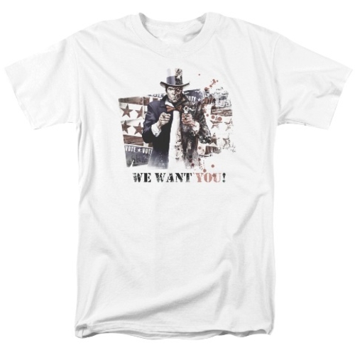 Trevco Arkham City-We Want You - Short Sleeve Adult 18-1 Tee - White- 