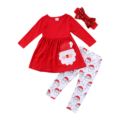 Christmas 2 7Y Toddler Kids Baby Girls Sets 2PCS