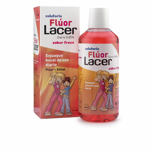 Mouthwash Lacer Strawberry fluoride Junior (500 ml)