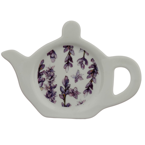 Porcelain Teabag Dish/Holder - Lavender Fields