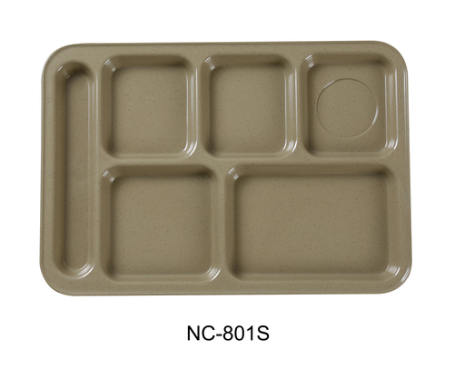 Yanco NC-801S Compartment Collection 6-Compartment Plate