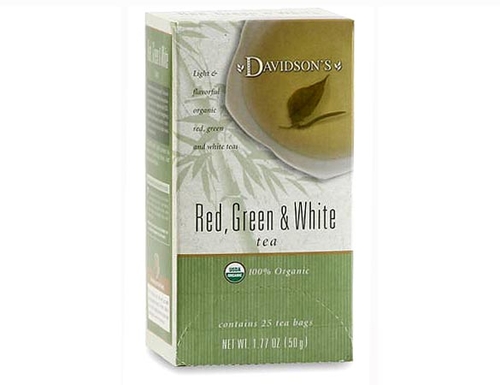 Davidson Organic Tea 2528 Red- Green And White Tea- Box of 25 Tea Bags