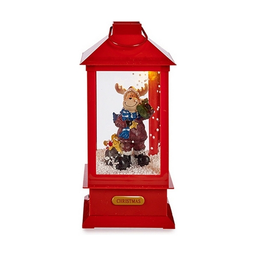 Snow Lantern Reindeer 16,5 x 33 cm Red Plastic Polyresin