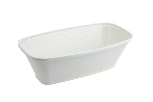 Bon Chef 53301IVORY 10.25 x 19 x 6 in. Dynasty Square Bowl, Ivory