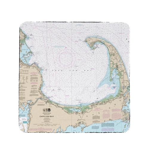 Betsy Drake CT13246 4 x 4 in. Cape Cod Bay, MA Nautical Map Coaste