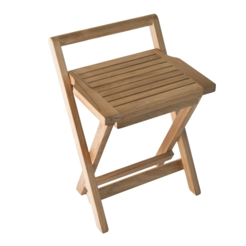 ARB Teak BEN560 Folding Shower Bench with Handle - 18 x 16 x 15 in.