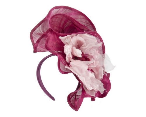 Bespoke large magenta fascinator