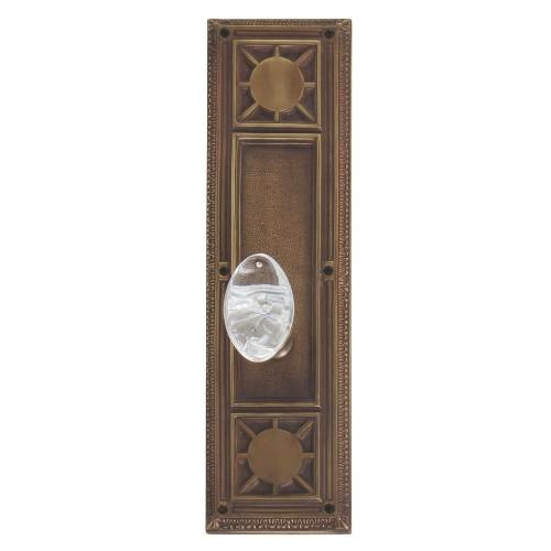 Brass Accents D04-K720D-GTN-619 Interior Door Plate Double Dummy Set -