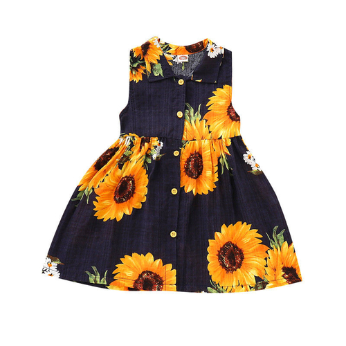 Lovely Toddler Kids Baby Girls Sunflower Floral