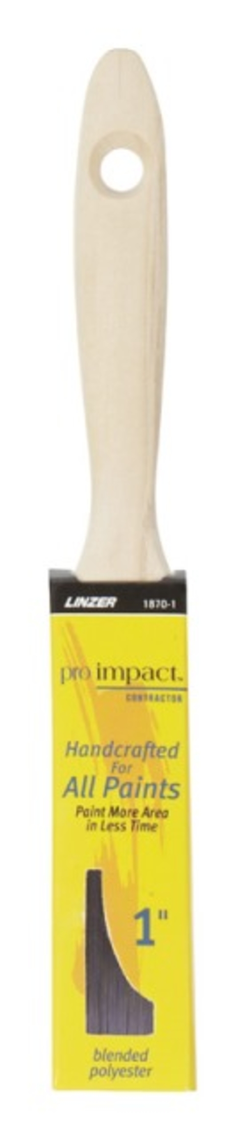 Linzer 1870PIC0100 Pro Impact Contractor Paint Brush  1 in.