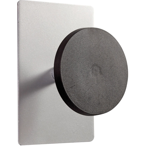 Alba PMS1MAG 1 Round Peg Magnetic Hook, Silver & Black