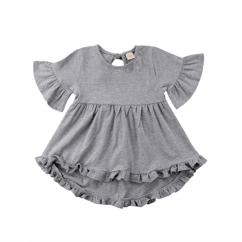 Fashion Infant Newborn Kids Baby Girls Ruffle Top