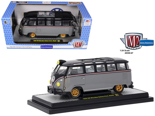 1959 Volkswagen Microbus Deluxe U.S.A. Model Gray Metallic with Gloss