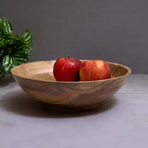 Wooden Salad Bowl  (Pack of 1, Brown)