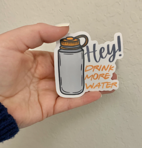 Drink Water Orange Sticker/Magnet