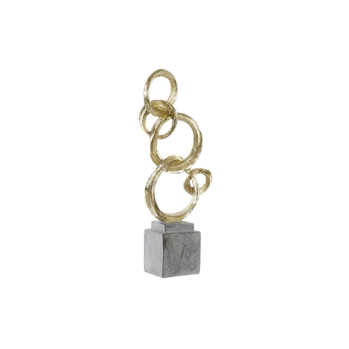Decorative Figure DKD Home Decor Grey Golden 16 x 8 x 40 cm