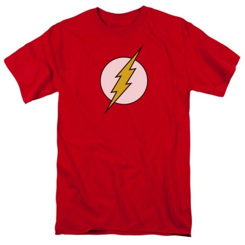 Trevco Dc-Flash Logo - Short Sleeve Adult 18-1 Tee - Red- Medium