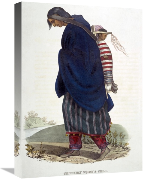 Global Gallery GCS-278534-22-142 22 in. Chippeway Squaw & Child Art Pr