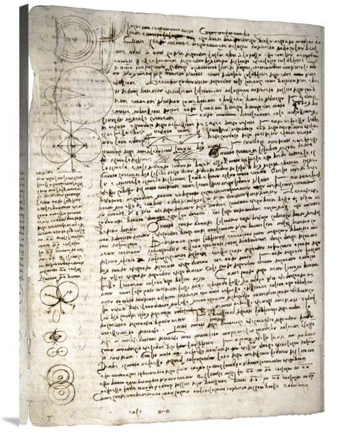 Global Gallery GCS-277238-40-142 40 in. Codex Leicester - Science of W