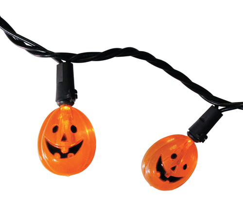 Celebrations 9736661 20 LED Orange Pumpkin Lighted Halloween Lights&#4