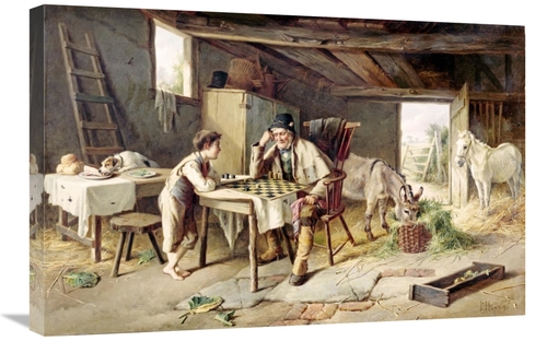 Global Gallery GCS-268147-30-142 30 in. Game of Draughts Art Print - C