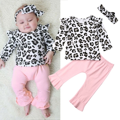 Fashion Newborn Baby Girl Autumn Clothes 3Pcs