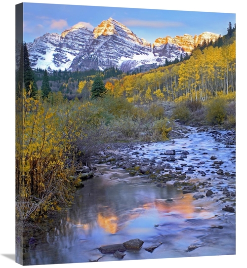 Global Gallery GCS-396102-30-142 30 in. Maroon Bells & Maroon Creek&#4