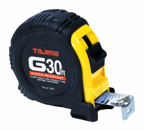 Tajima 2694578 G-Series 30 ft. x 1 in. Tape Measure, Black & Yello