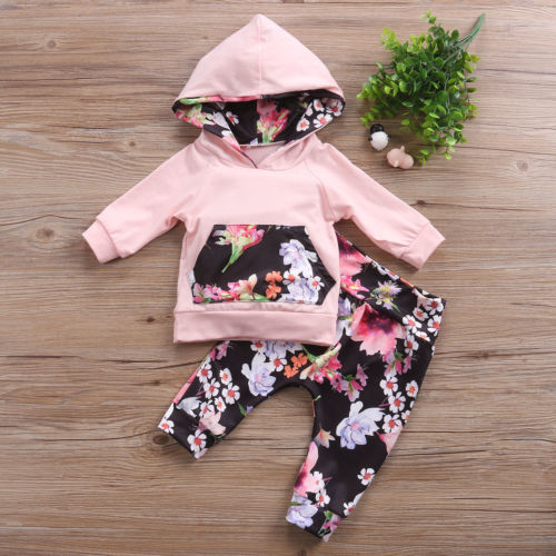 Newborn Infant Baby Girls Clothes Hooded Tops T