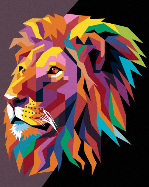 Paint by Numbers - COLOURFUL LION MODERN STYLE