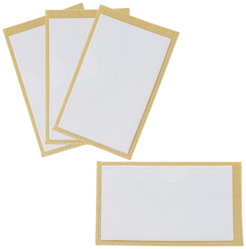 Storex 2021308 3 x 5 in. Label Pockets with Adhesive Backing, Clea