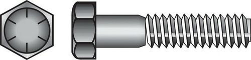 Hillman 220179 0.43 - 14 x 1.5 in. Zinc Dichromate Grade 8 Hex Cap Scr