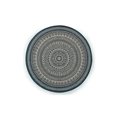 Essenza Blue Modern Round Rug