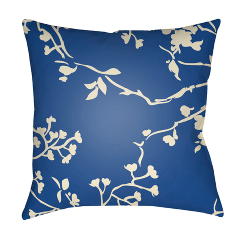 Surya CF007-1818 Chinoiserie Floral Outdoor Medium Throw Pillow, 1